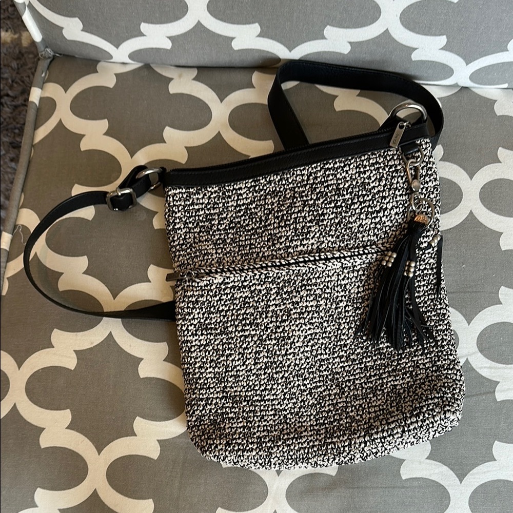 The Sak Black and White Crossbody Bag
